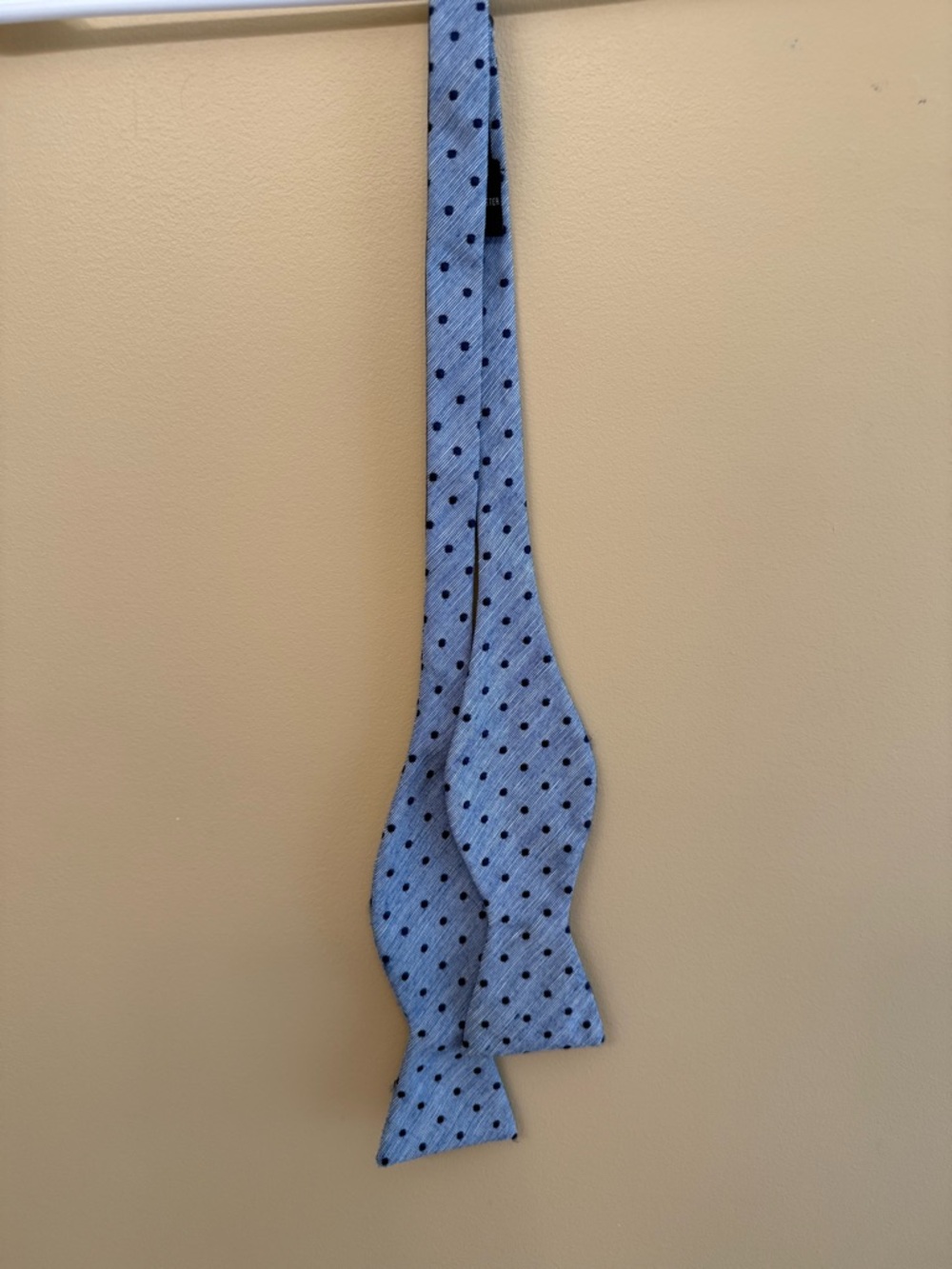Light Blue Polka Dot Self-Tie Bow Tie